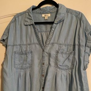 Style & Co button-up denim blouse